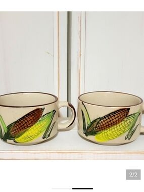 Vintage Stoneware Soup Mugs